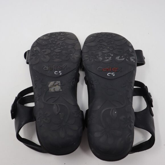 Aetrex Womens Jess Strap Sandals Black Metallic SE210W Size 9 EU 40 - Picture 5 of 5